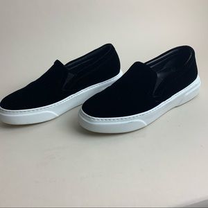 M.Gemi Cerchio Black Velvet Slip On Sneakers
